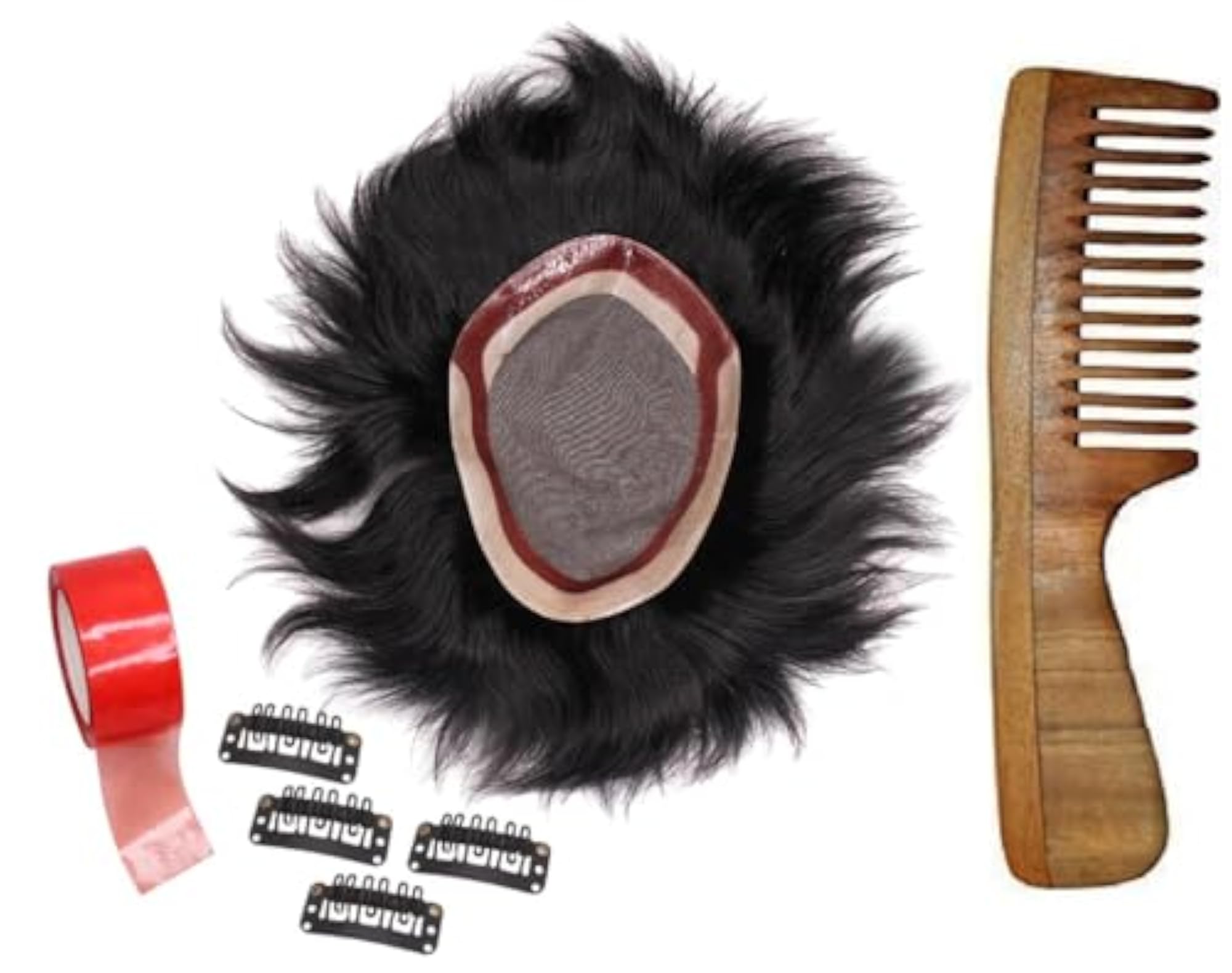 Fine Monofilament Base Human Hair Patch for Men and Boys